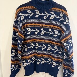 St. John’s Bay Mock Turtleneck Sweater with Button Back Medium